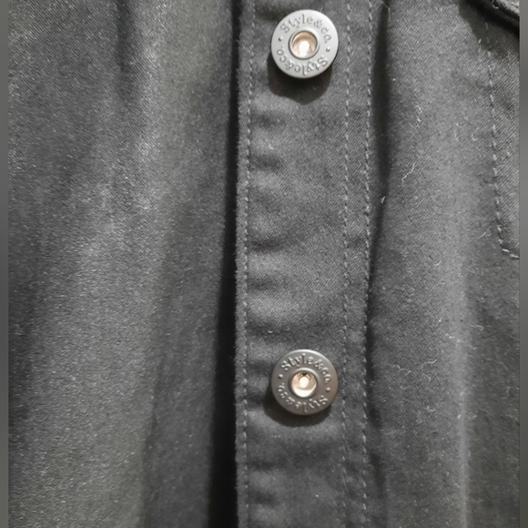 Style & Co Black Denim Birthday Girl Jacket Size L Large - Picture 8 of 12